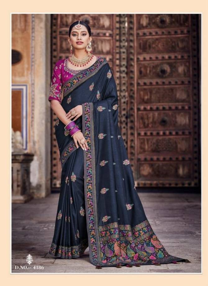 NAKKASHI RESHAM Latest Fancy Designer Festive And Wedding Wear Pure Dola Silk Having Kashmiri Brocade Saree Collection